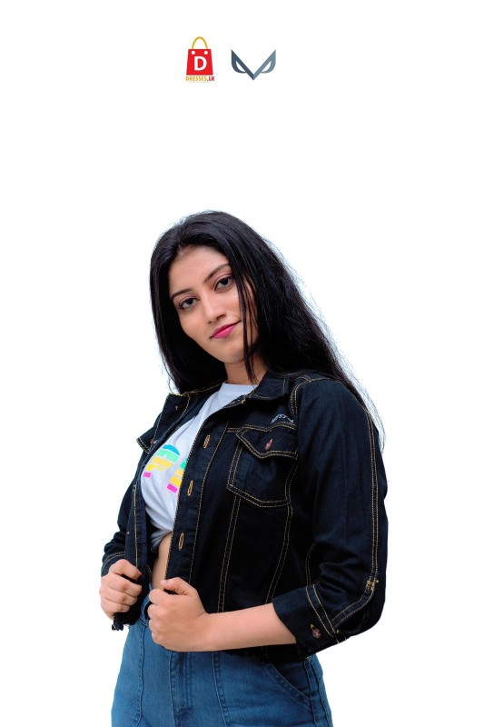 Ladies Denim Jacket Black