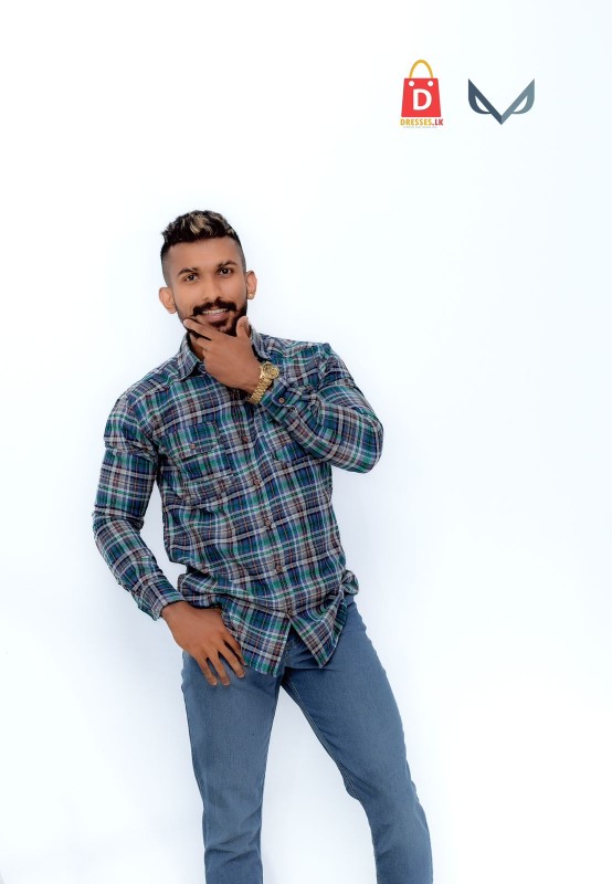 Mens Check Long Sleeve Shirt